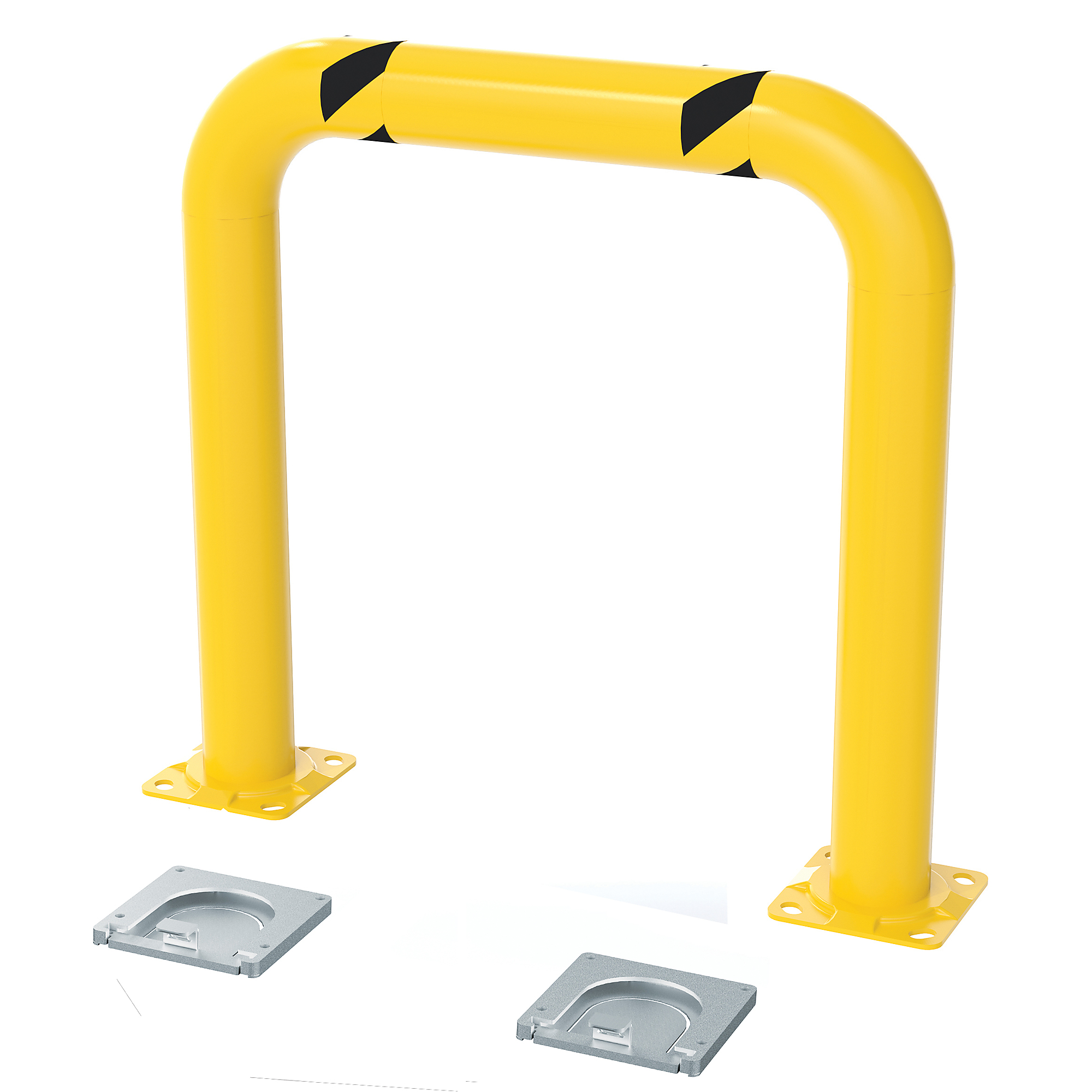 Vestil Steel Removable High Profile Rack Guard 36 In. x 36 In. Yellow